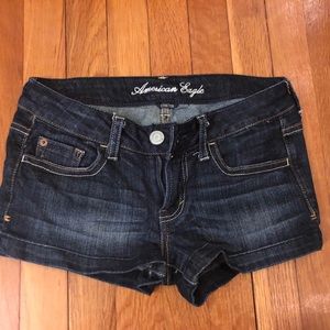 AE Dark Stretch Jean Shorts